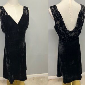 ModCloth Dress Witchy Whimsigoth Velvet Lace Cowl Back Pin-Up Black Medium